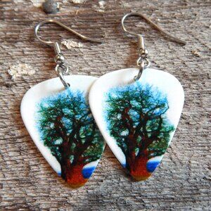 Guitar Pick Earrings-Pink Floyd